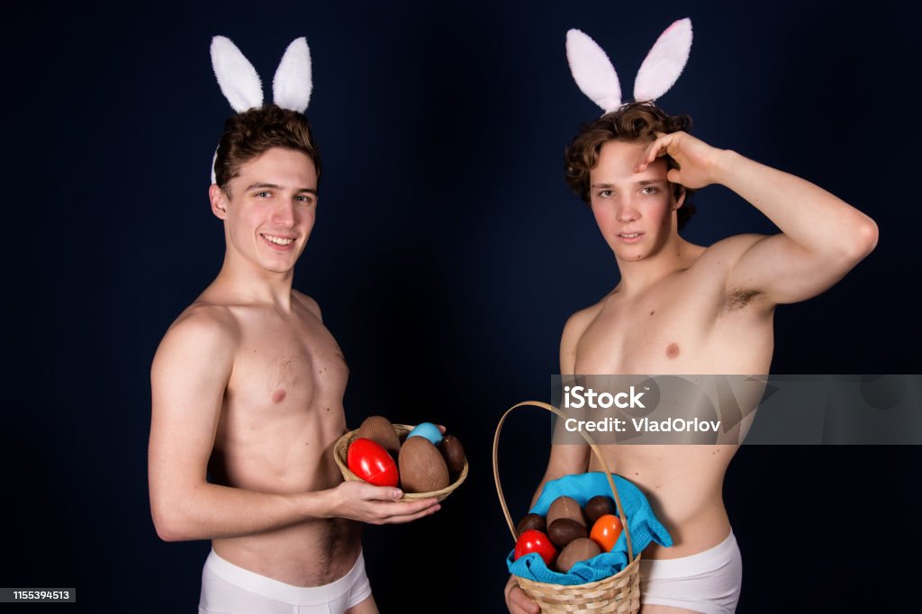 easter-two-sexy-funny-guys-picture-id1155394513